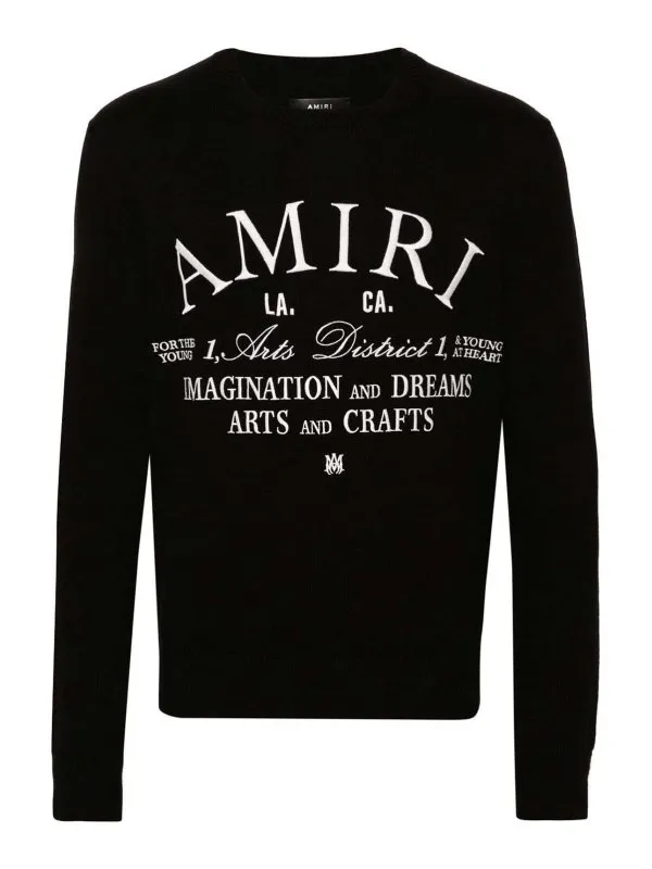 Amiri Suéter Cuello Redondo - Negro