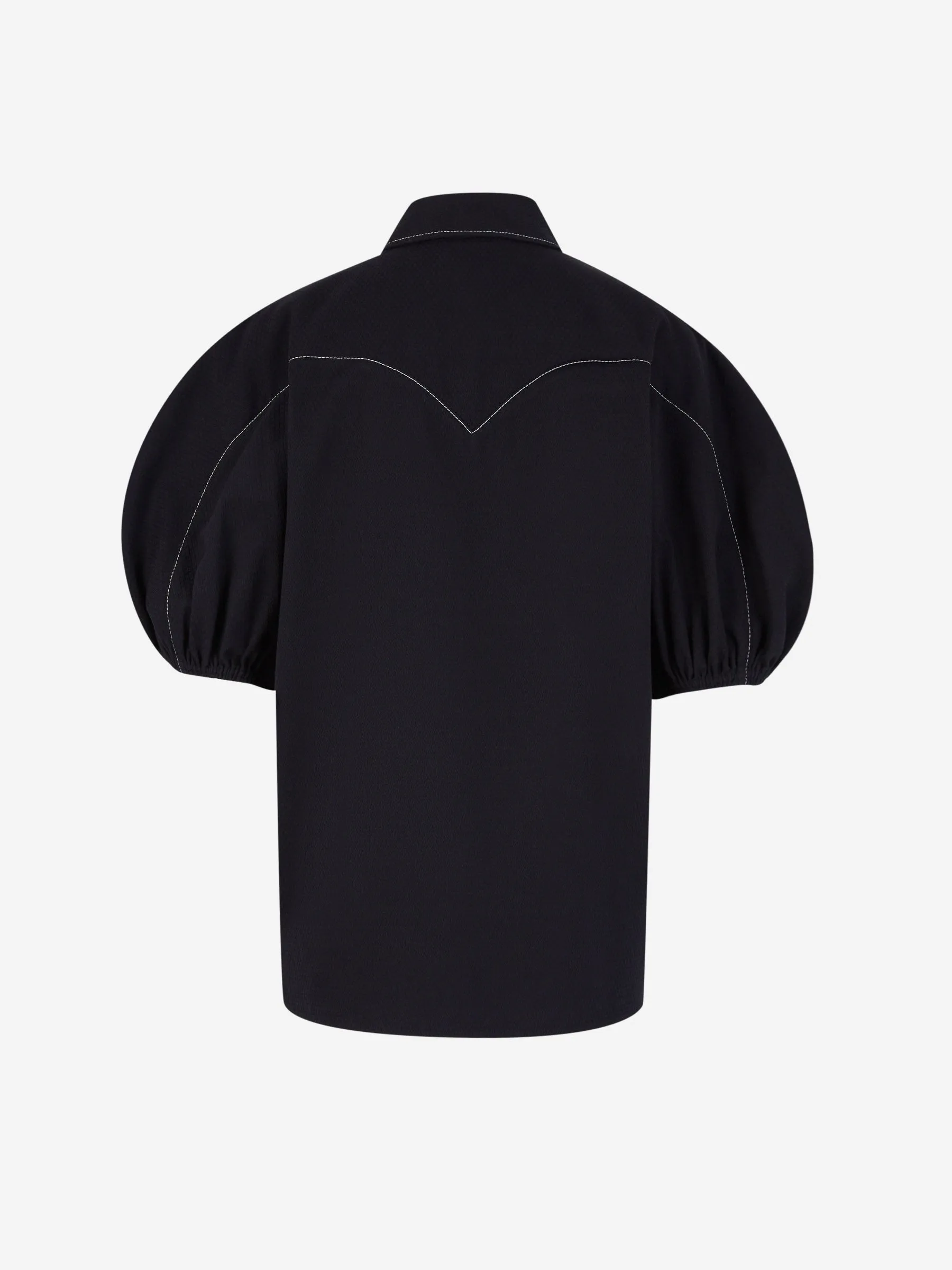 Blusa Algodón Pespuntes
