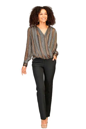 Blusa cuello V cruzado Lofassi 8407