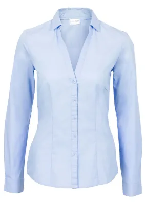 Blusa elástica azul pálido
