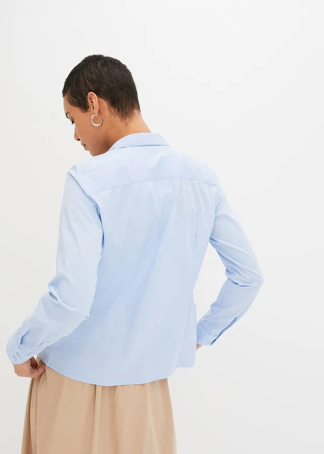 Blusa elástica azul pálido