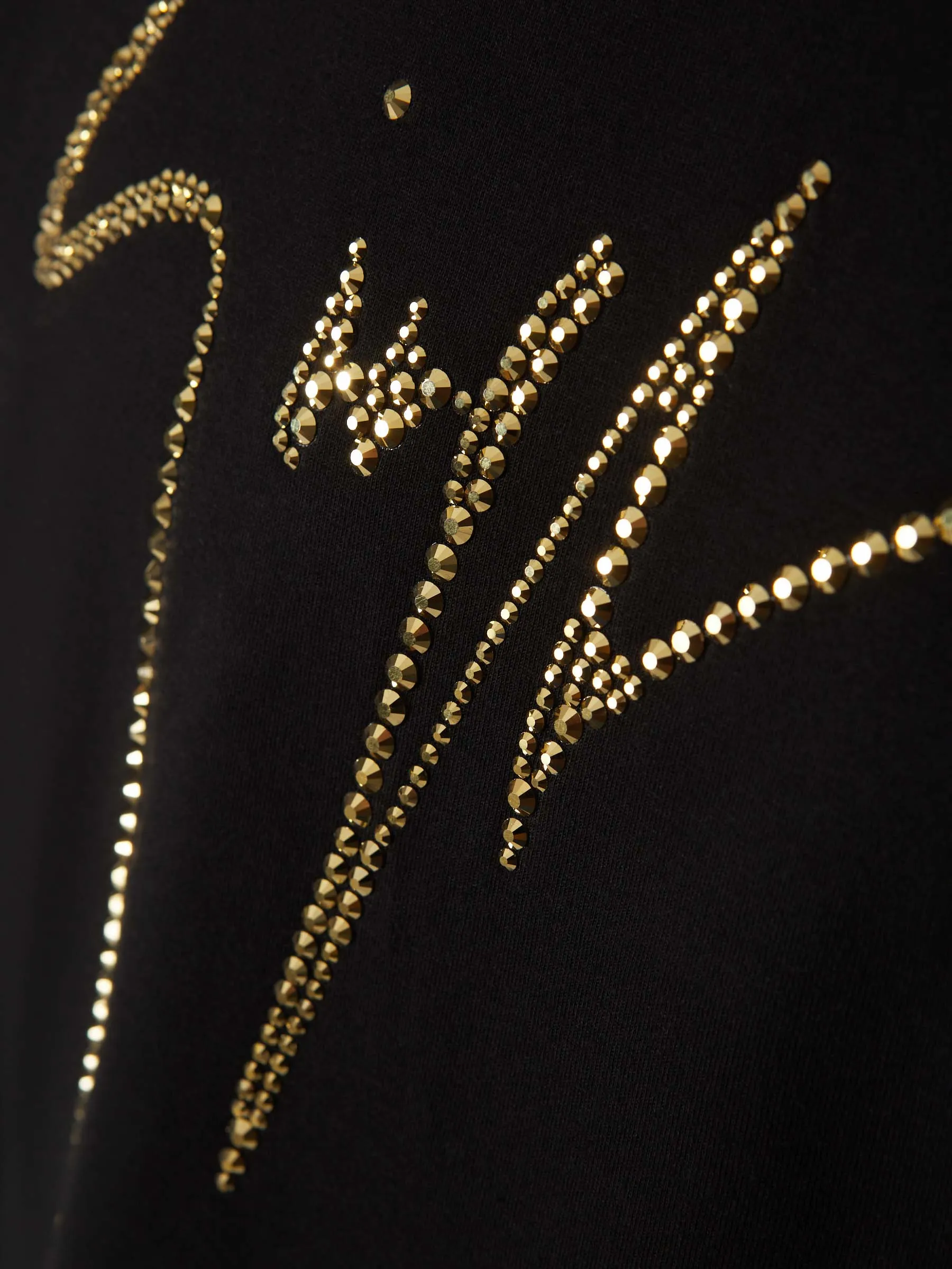 Camiseta Logo Strass Algodón