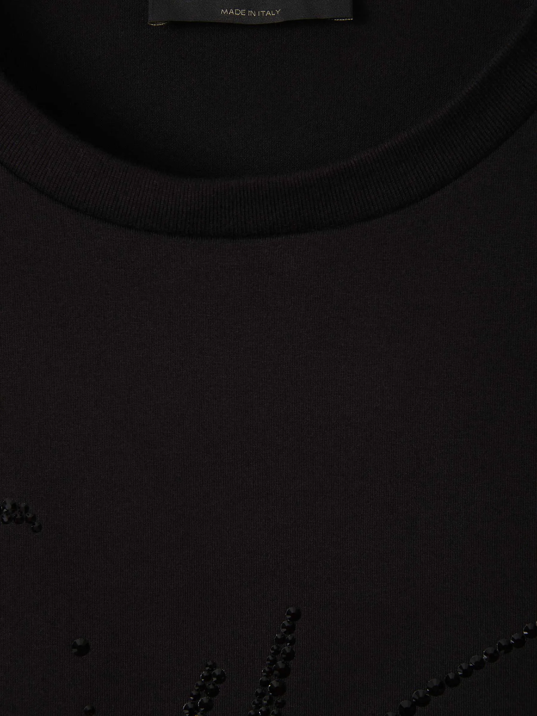 Camiseta Logo Strass Algodón