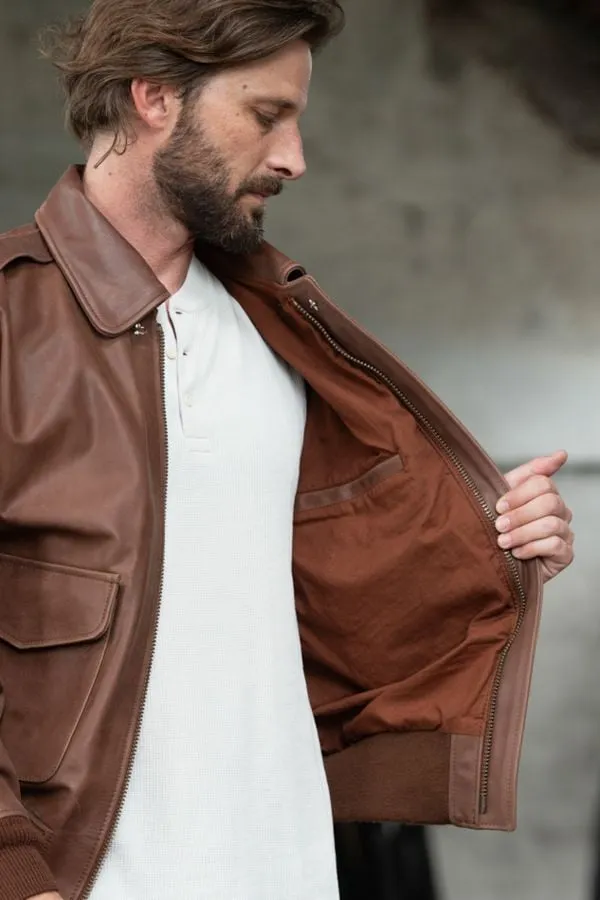 Chaqueta Hombre Cooper Original Russet Antique Cowhide A-2