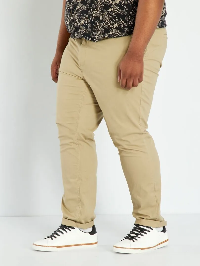 Chino slim - L32 - beige de mezclilla