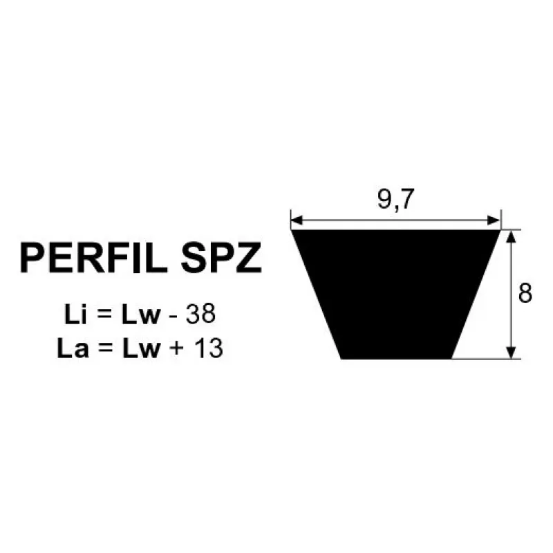 Correa trapecial spz-2000 REXON
