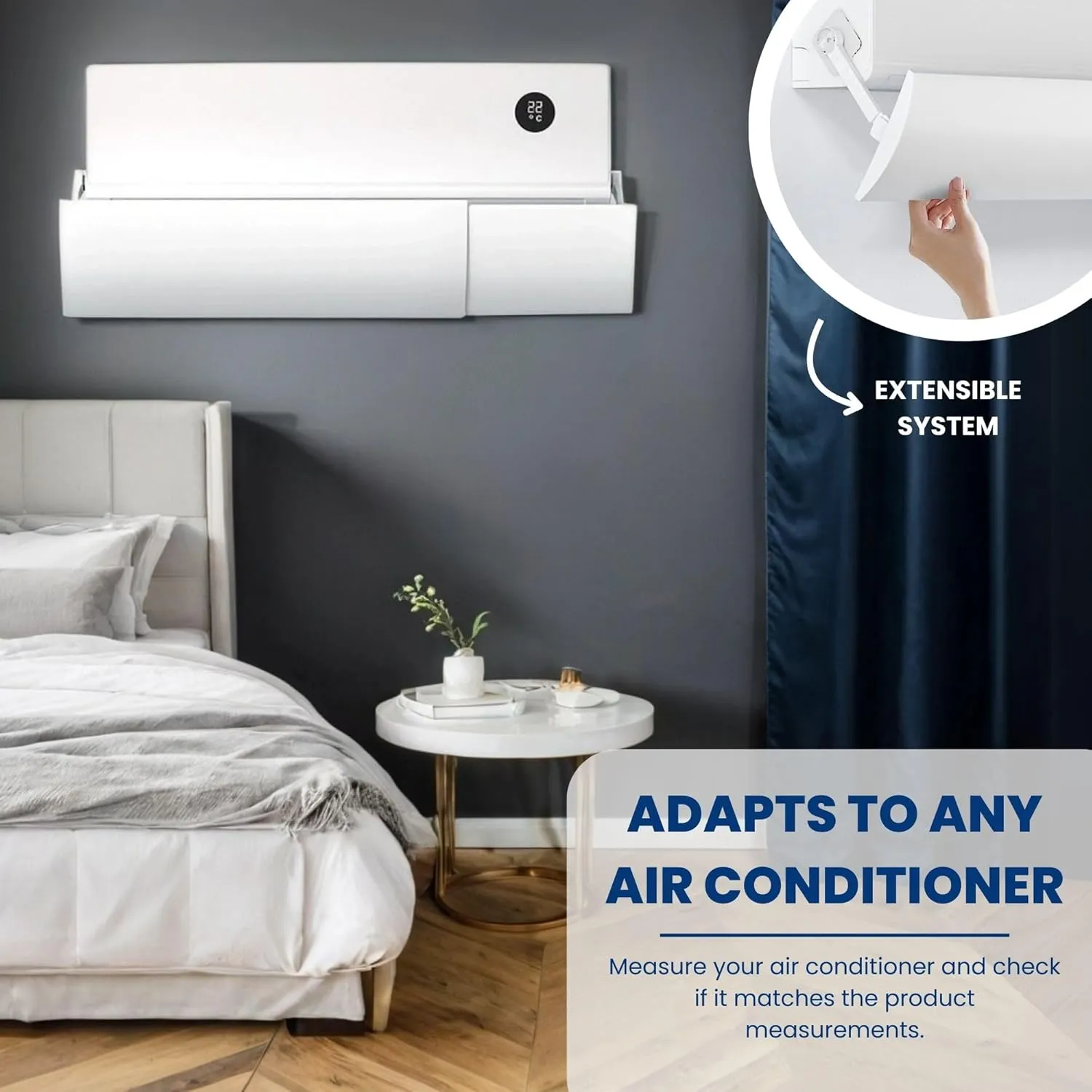 Deflector Aire Acondicionado Ajustable. Parabrisas de Aire Acondicionado de Pared. Desviador de Flujo de Aire Acondicionado Univ