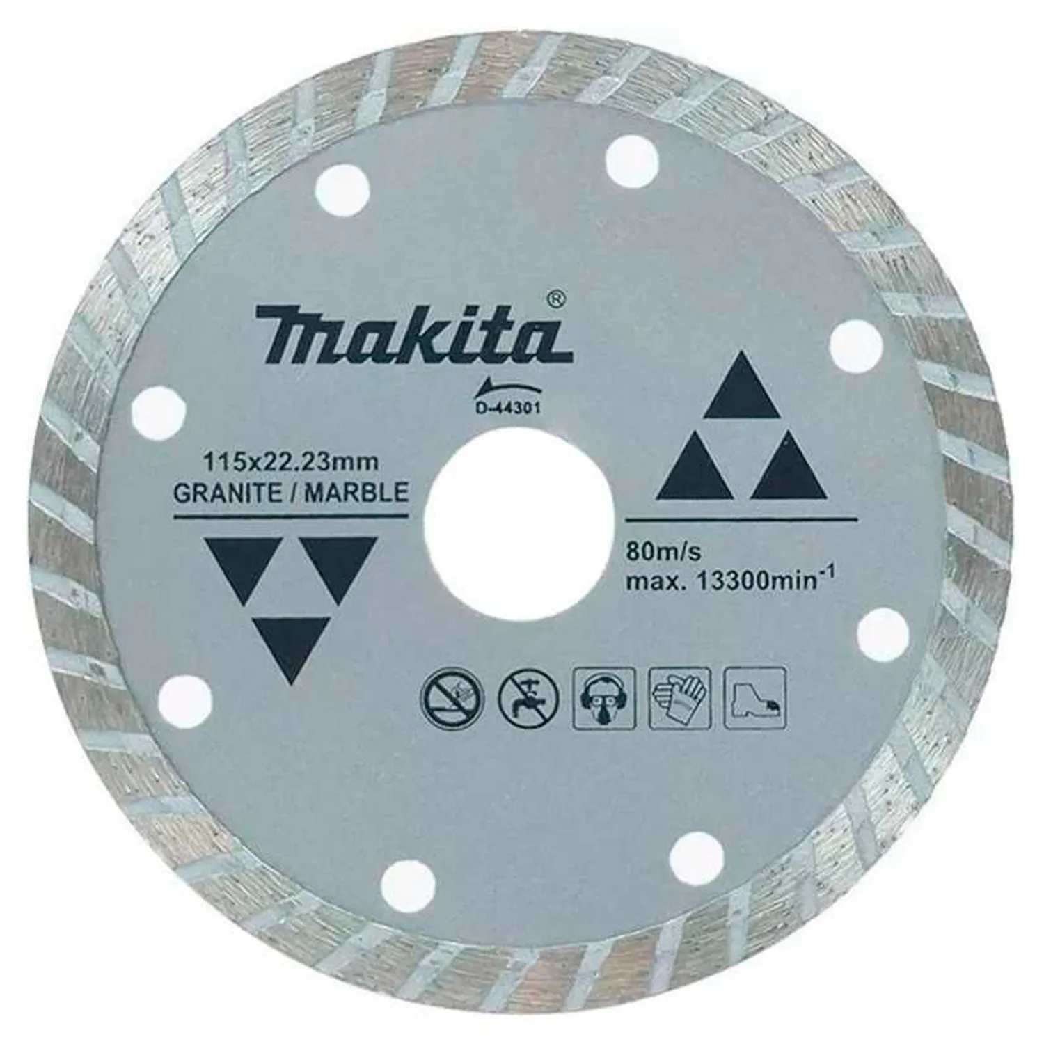 DISCO DIAMANTADO P/GRANITO /MARMOL ONDULADO 115X22.23MM MAKITA D-44301