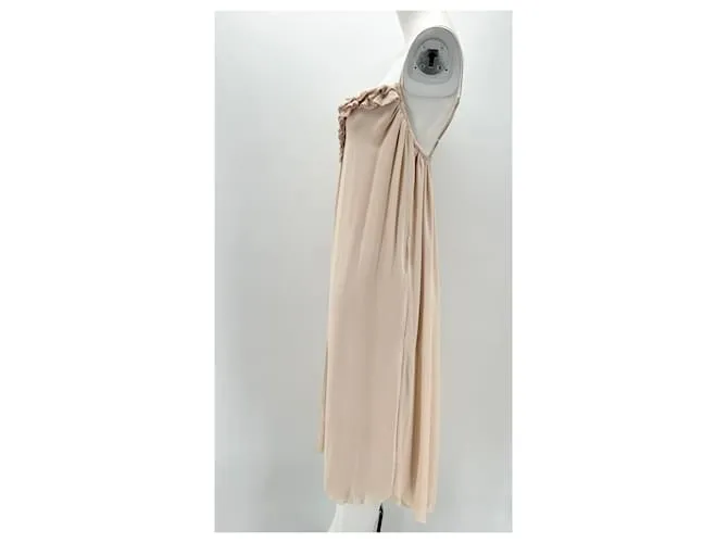 L'AGENCE Vestidos T.US 1 Seda Beige 