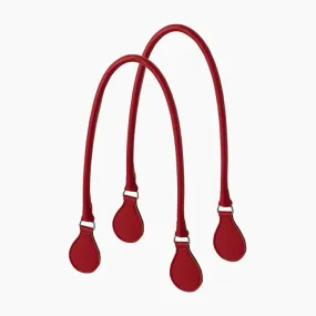 Mango largo tubular rojo tejido sintético