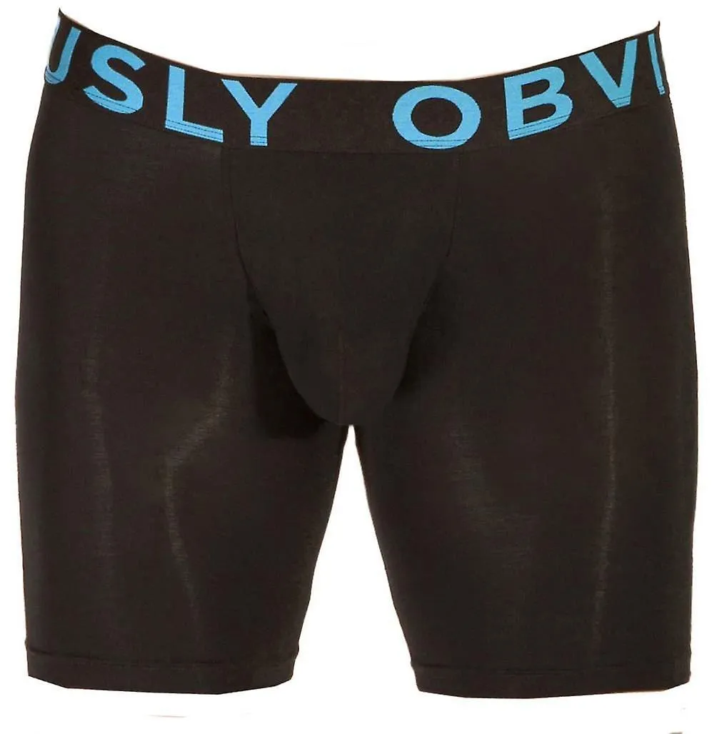 Obviamente Everyman AnatoMAX Boxer Breif 6inch Pierna - Negro