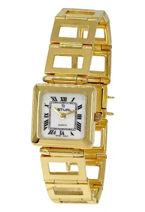 Reloj de oro 18 kilates para mujer marca Letual 109_T-0140