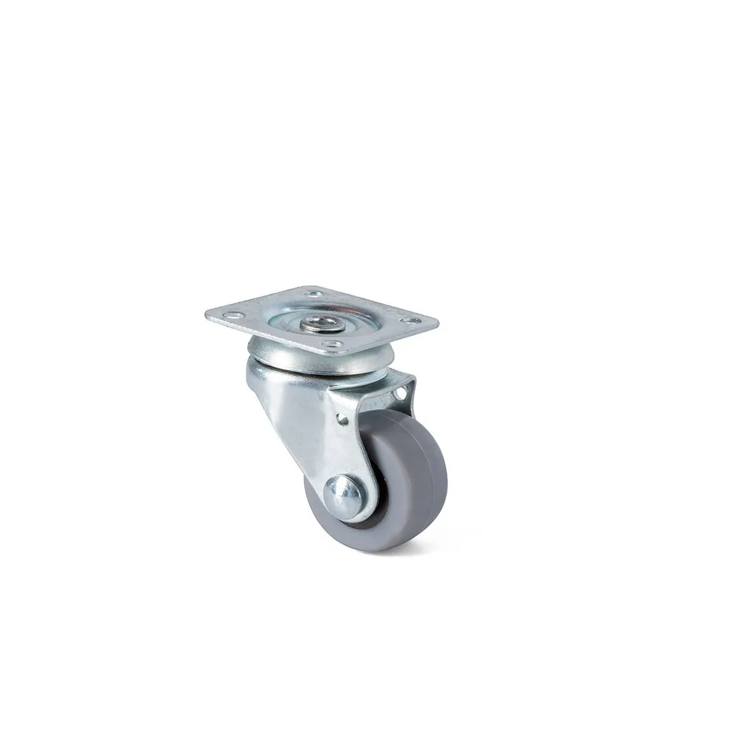 RUEDA GIRATORIA ANTRO ARO DE GOMA Ø30 PLÁSTICO ZN- SIN ANTIHILO. 15Kgs/RUEDA.