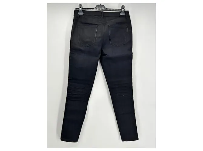 SAINT LAURENT Camiseta vaquera.US 27 Algodón Negro 