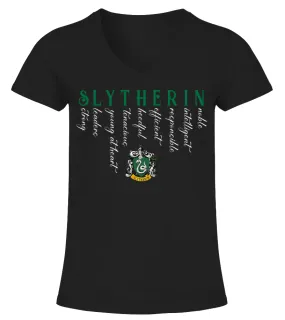 Slytherin Camiseta cuello pico Mujer