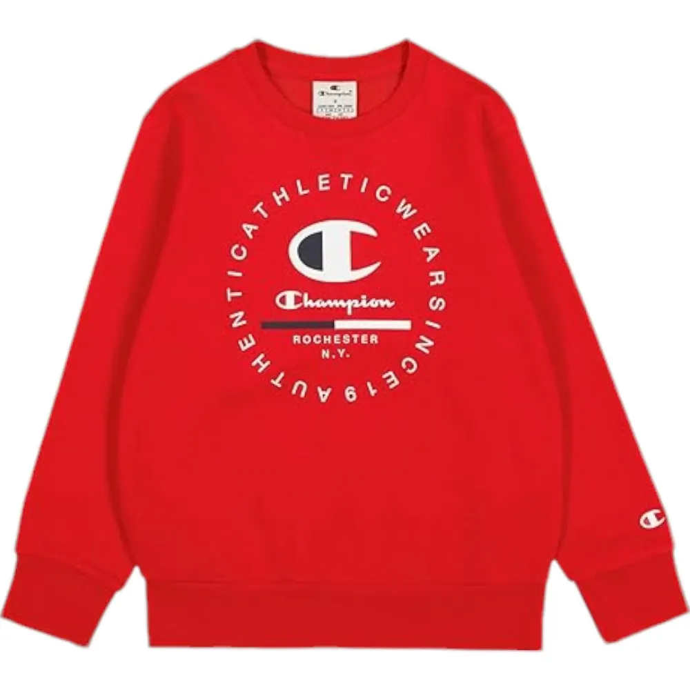 SUDADERA CHAMPION CREWNECK ROJO 306838-RS011 HOODIE NIÑO