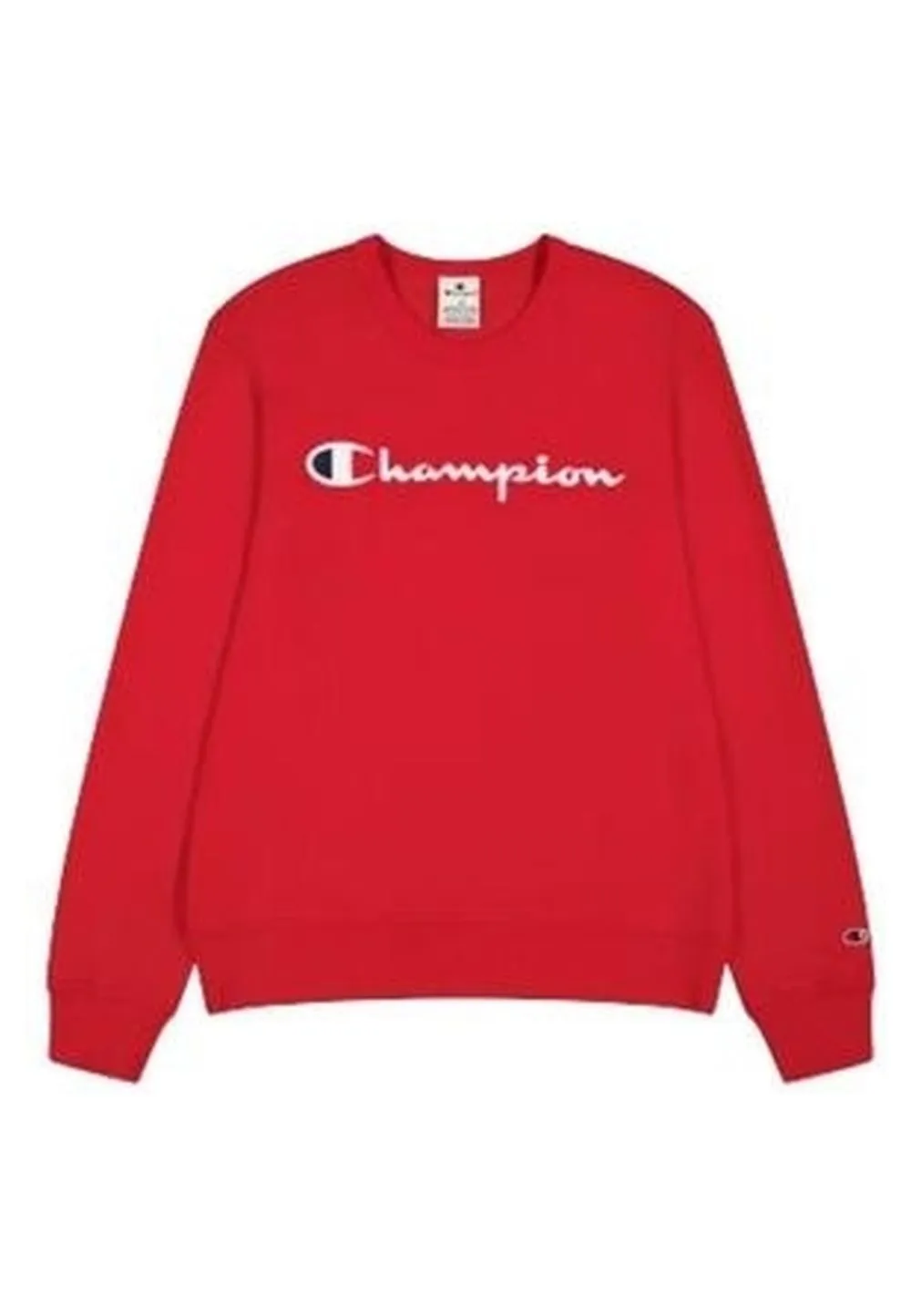 Sudadera champion roja embroidered logo crewneck sweatshirt