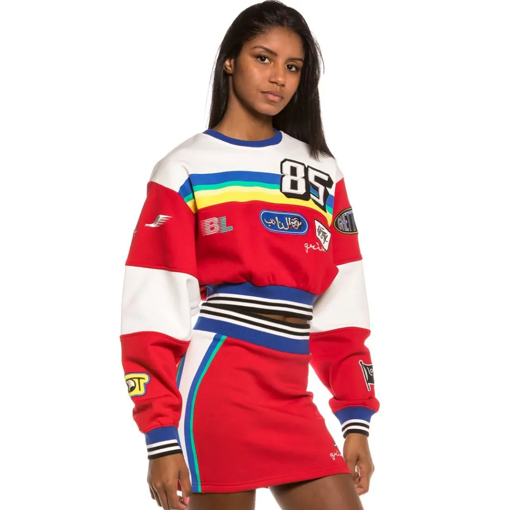 Sudadera Chica Grimey Arch Rival Crop Crewneck FW20 Red