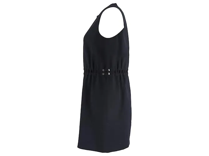 Victoria Beckham Minivestido elástico de lana azul marino 