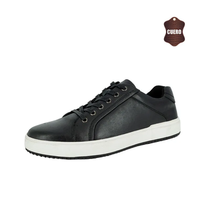 Zapato De Cuero Casual Rasac Negro London Adixt