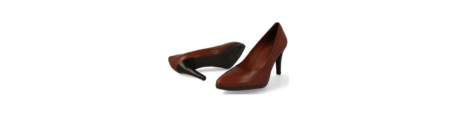 ZAPATO TACON ALTO MUJER MARRON MOD. GABY CUERO